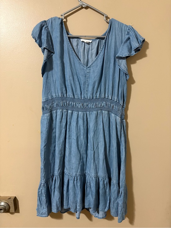 Blu Pepper Dresses & Skirts - Light Denim Blu Pepper Short Sleeve Dress